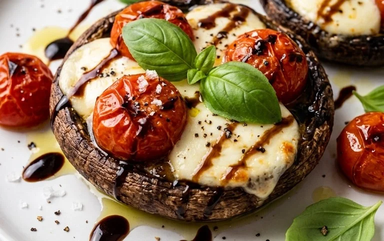 Caprese Stuffed Portobello Mushrooms