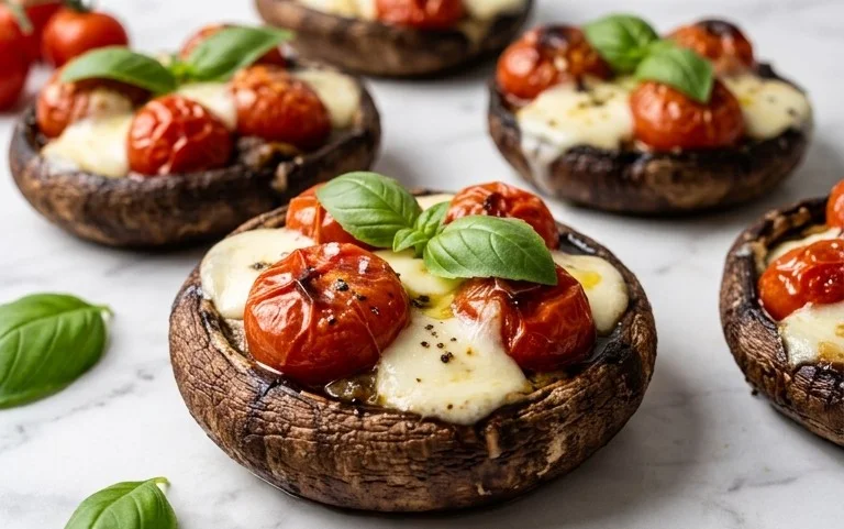Caprese Stuffed Portobello Mushrooms